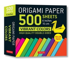 Origami Paper 500 sheets Vibrant Colors 6″ (15 cm): Tuttle Origami Paper: Do…