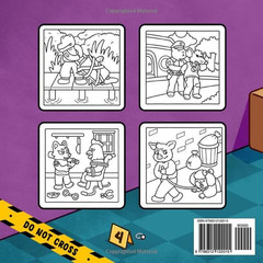 Crime Moments: Adult Coloring Book with Comfy and Creepy Crime Scenes of Animal