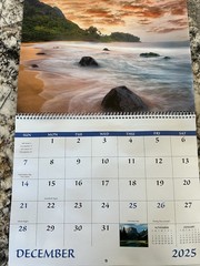 AMERICA Hanging Calendar 2026 Landmarks Scenery USA Oceans Mountains Bible Quote
