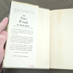 The Four Winds (Hardcover 1954) David Beaty DJ Romance Drama Novel Book Club Ed.