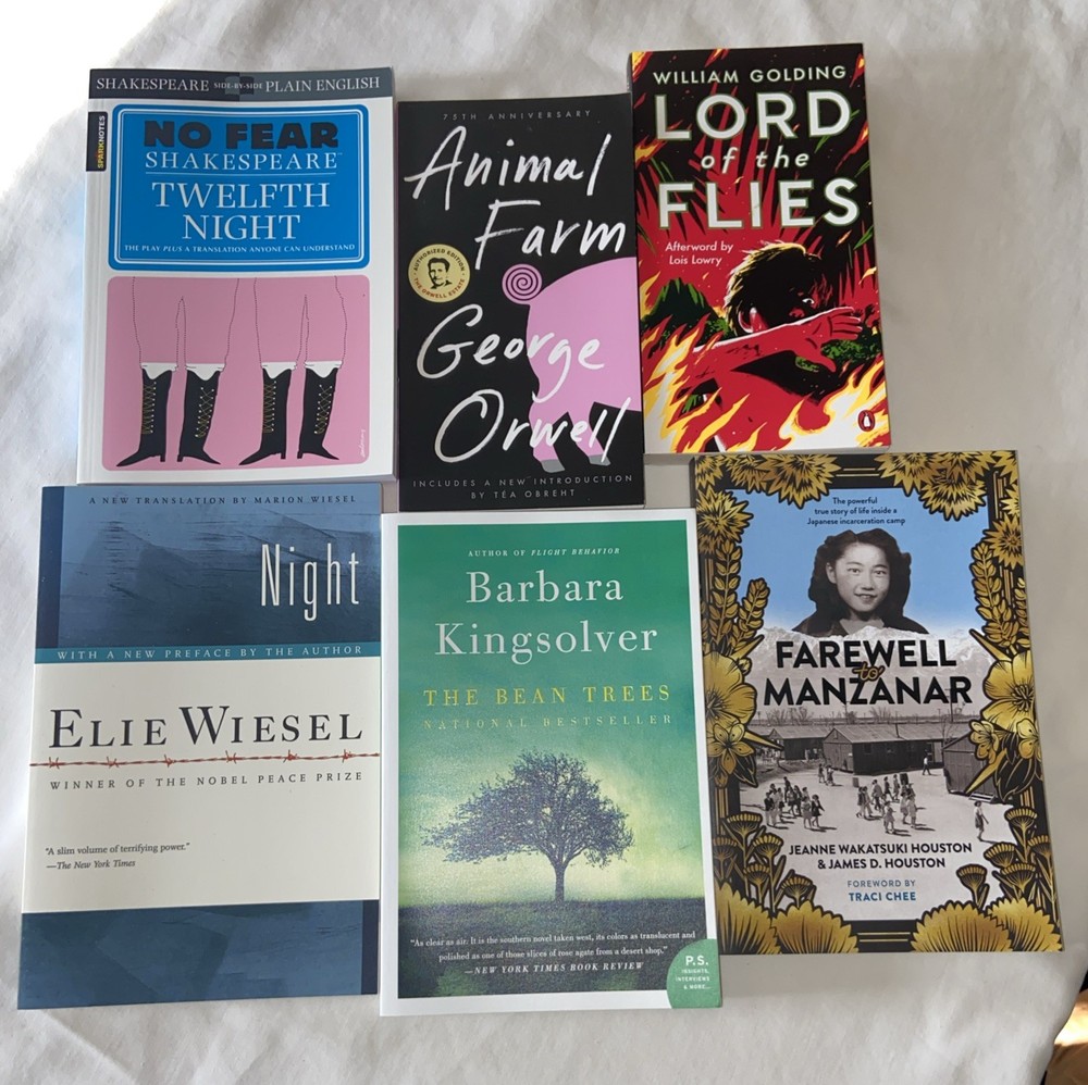 High School Summer Reading Book Lot 6 Books BRAND NEW Animal Farm Lord Flies