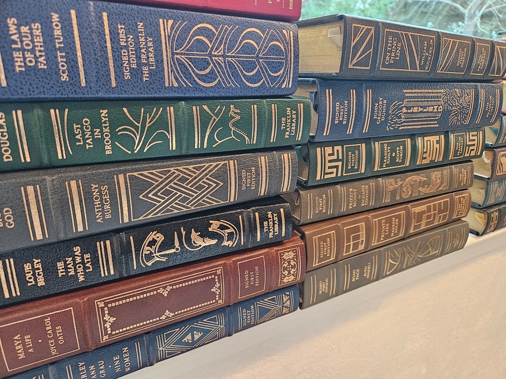 The Franklin Library SIGNED FIRST EDITION full leather bound, 47 titles