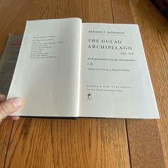 The Gulag Archipelago Volume 1 & 2 by Aleksandr I Solzhenitsyn First Editions HC