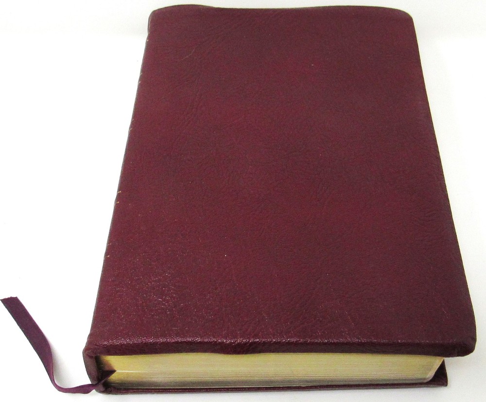 Key Word Study Bible KJV King James Red Leather 1991 AMG Publishers GC Free Ship