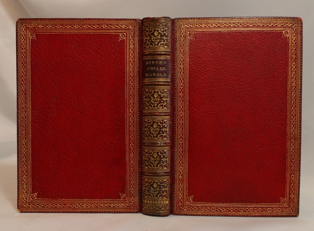 [sh13] Leather Fine Binding 1857, Childe Harolds Pilgrimage by Lord Byron