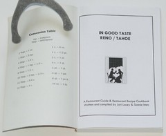 In Good Taste Reno Tahoe Recipe Cookbook & Guide 371 pages 1st Printing 2000