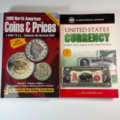 2 paperback books on coins and currency 2006 2009 Whitman Krause Publications