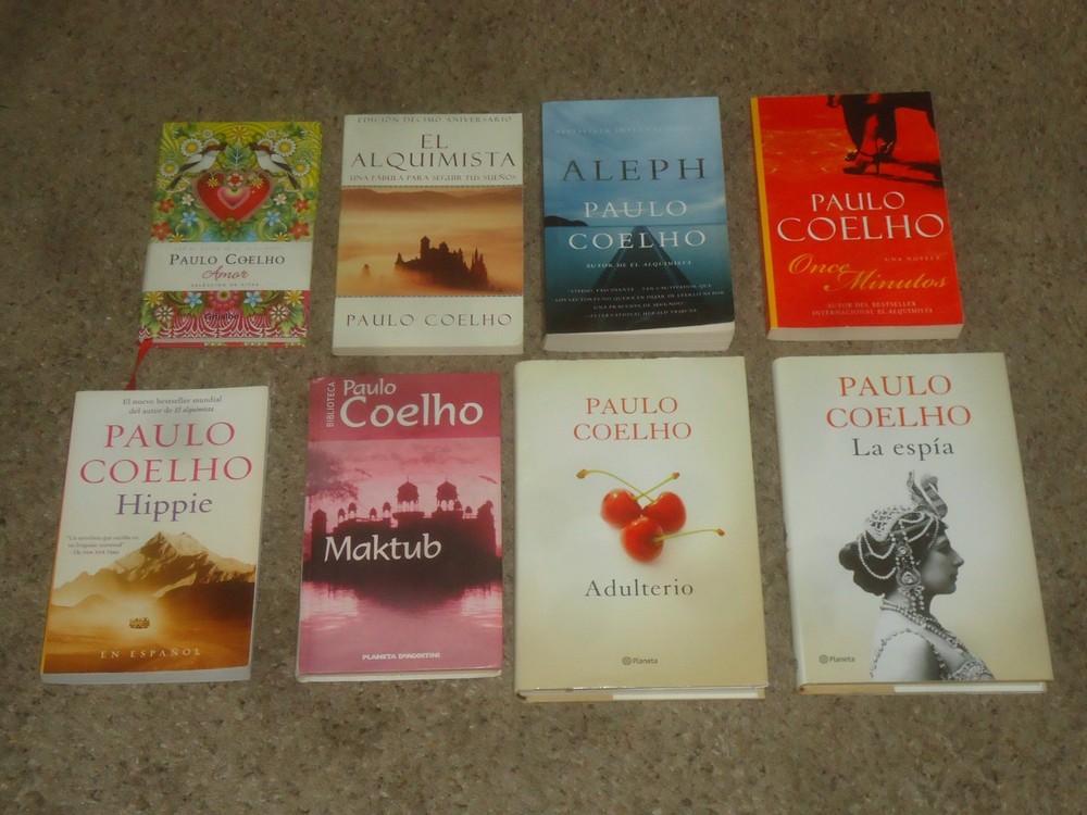 Lot 8 Paulo Coelho Novels Spanish Espanol El Aquimista Hippie La espia