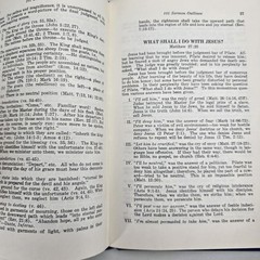 Vintage 101 Sermon Outlines Frank Cox HC 1971 Preaching Christian Book Vintage