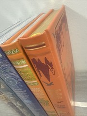 Set of 5 Bonded Leather Children Boys Hardcover Books Arthur Holmes Greek etc