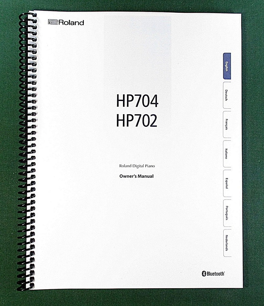 Roland HP704 HP702 Owner’s Instruction Manual: 38 Pages & Protective Covers!
