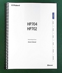 Roland HP704 HP702 Owner’s Instruction Manual: 38 Pages & Protective Covers!