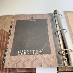 Recipe Book Organizer 3 Ring Binder Farmers Market Theme 9×9.5” Dividers Cards