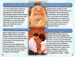 Bible, Gospel Tracts in English/Spanish, Pack of 40 in 4 Covers, 20 Pages Each.