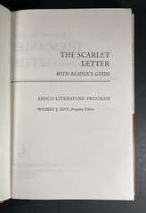 The Scarlet Letter by Nathaniel Hawthorne With Reader’s Guide, Amsco, 1970 HC