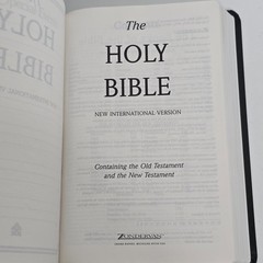 1996 NIV Thinline Bible Zondervan Black Premium Bonded Leather