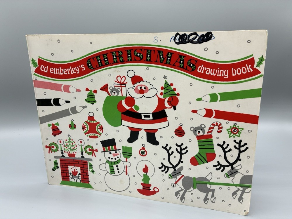 RARE Ed Emberley’s Christmas Drawing Book 1987 Softcover Vintage 30 Pages