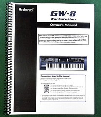 Roland GW-8 Owner’s Instruction Manual: 112 Pages & Protective Covers!