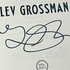 The Bright Sword Lev Grossman Hardcover SIGNED Broken Binding Stenciled Edges