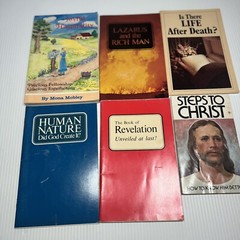 6 Vintage Christian Books, Steps To Christ, Revelations, Life After Death Etc.
