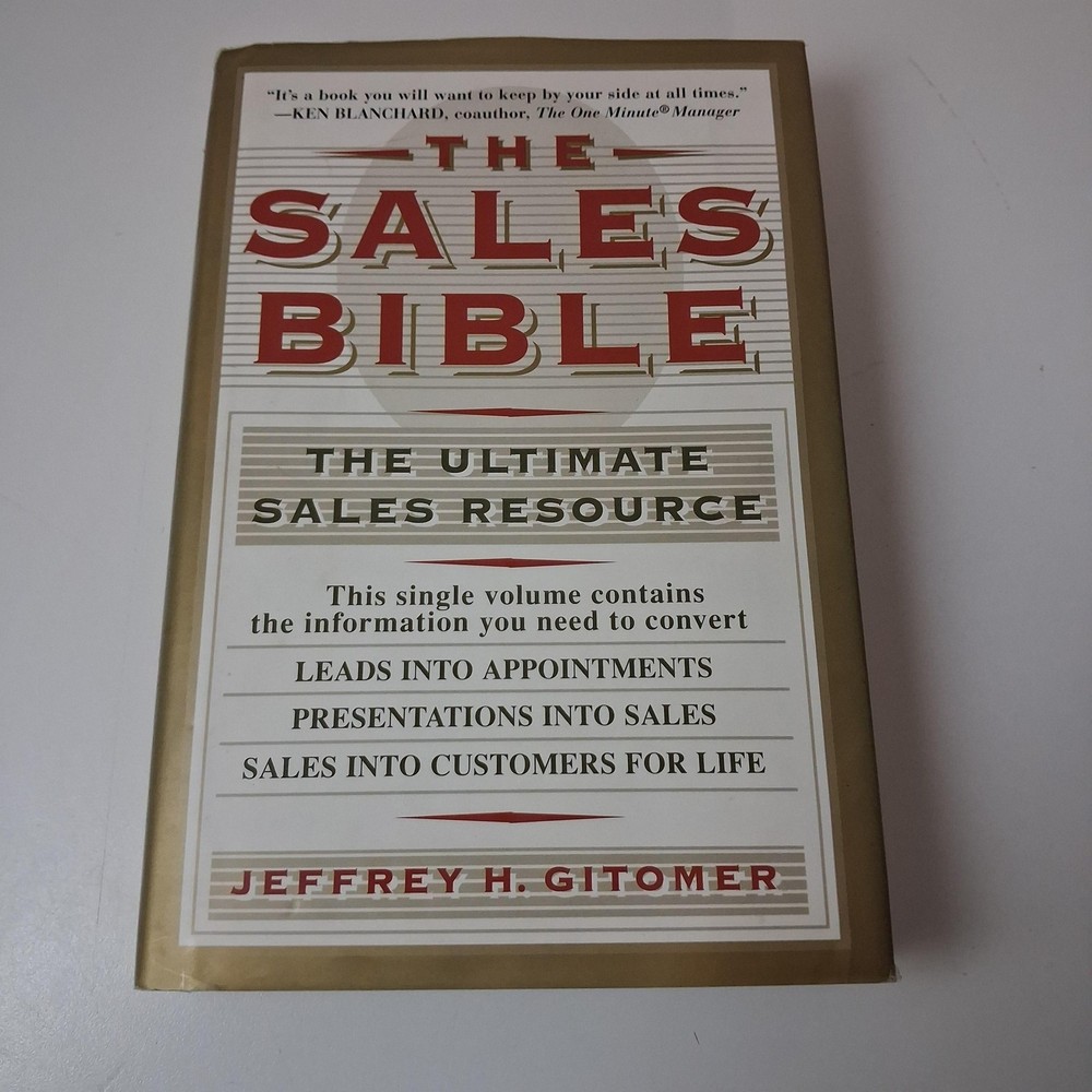 The Sales Bible Jeffrey Gitomer 1994 Hardcover Sales Book ISBN 0688133649