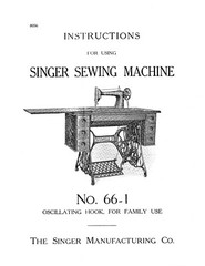 Singer Sewing Machine No. 66-1 Instruction Manual „1913” (27 Page)