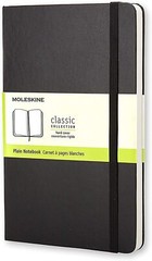 Moleskine Classic Notebook Hard Cover Large 5 x 8.25 Plain/Blank Black 240 Pages