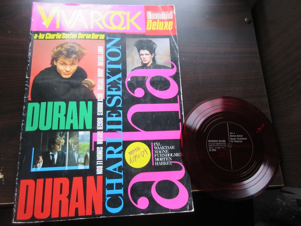 Viva Rock Deluxe Japan Book with Flexi Duran Duran A-ha Charlie Sexton Morton