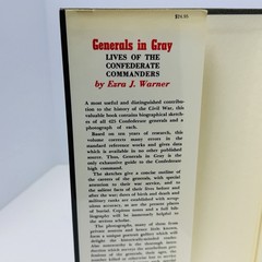 Generals in Gray Ezra J Warner Hardcover Confederate Commanders Civil War