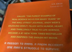 Andy Weir signed THE MARTIAN, deluxe edition, dust jacket cover, 1st/1st