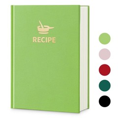 TSFPapier Hardcover Recipe Book 7×9.6in B5 160 Pages Leather Cover DarkRed