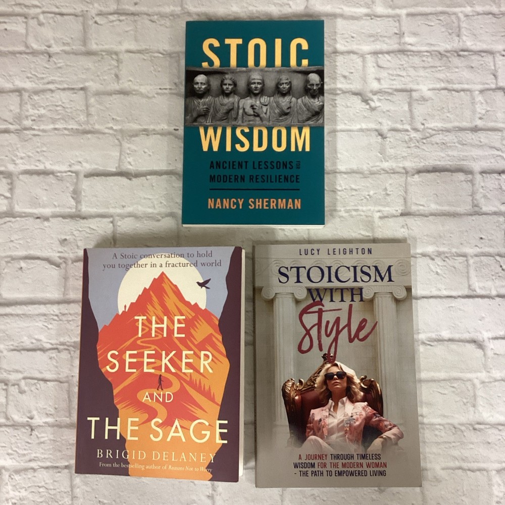 Stoicism Book Lot 3 PB Stoic Wisdom Seeker Sage Style Philosophy