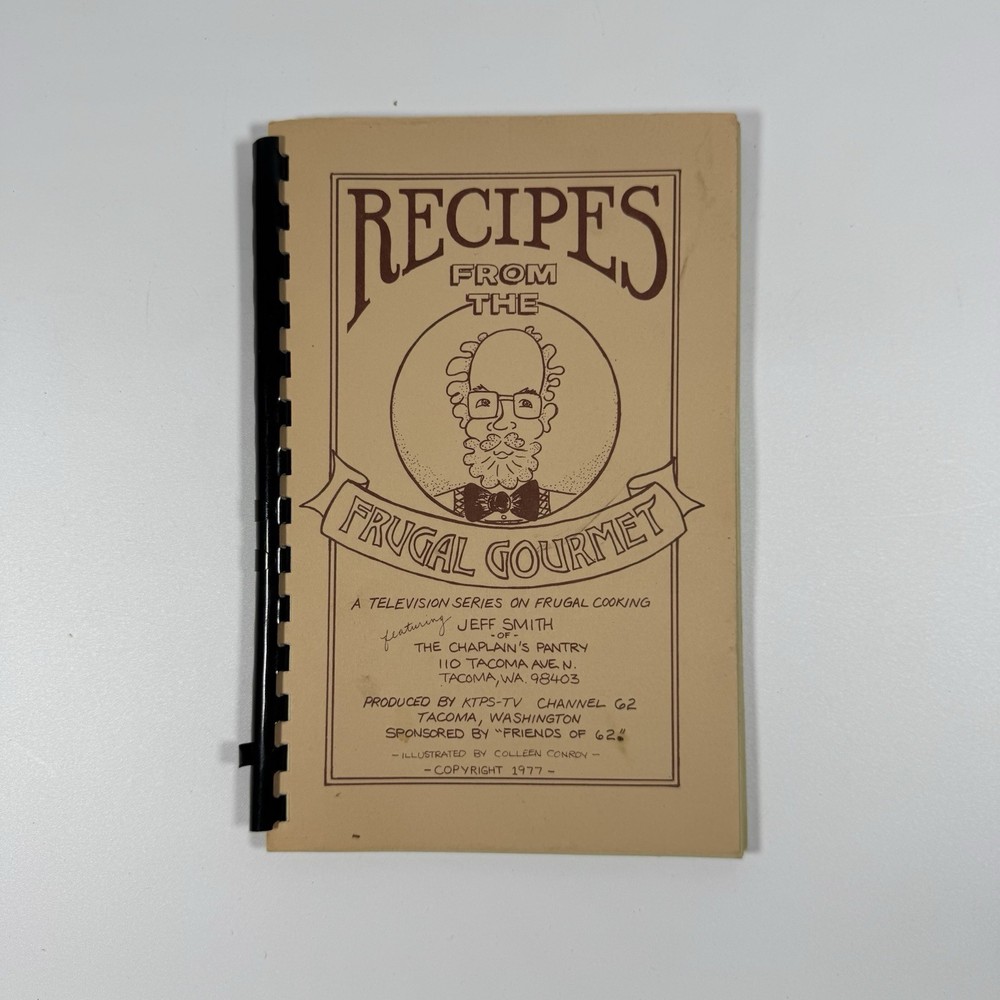 Vtg 1977 Recipes From The Frugal Gourmet Jeff Smith TV Series PB Spiral Cookbook