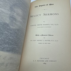 Dignity of Man Select Sermons Samuel Smith Harris 1889 Antique Christian Book