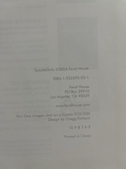 SuicideGirls (2004) Hardcover Photo Book – Feral House Alt Girls Erotica