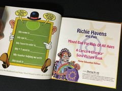 Mister Word Wizard RICHIE HAVENS and Pals MIXED BAG Song Picture BOOK ONLY Rare!