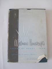 Whitman’s Manuscripts Leaves Of Grass 1860s Bowers 1955 University Of Chicago