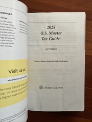 2025 U. S. Master Tax Guide – Wolters Kluwer – Paperback New