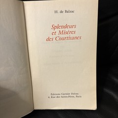 SPLENDEUR ET MISERES (FRENCH EDITION) By Honore De Balzac