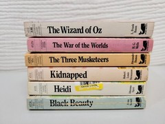 Lot of 6 Vintage Moby Books Illustrated Classic Editions Mini Paperback Books