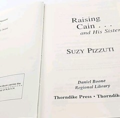 Raising Cain… And His Sisters By Suzy Pizzuti LARGE PRINT Hardcover Book 2000
