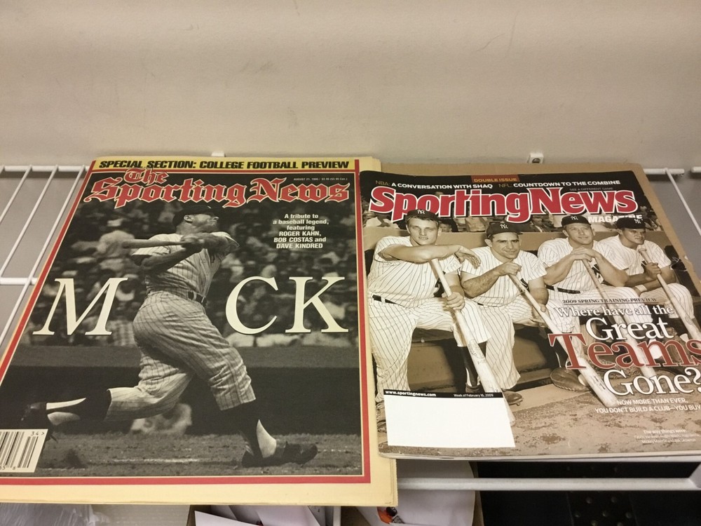 Lot of 2 – Sporting News Magazines – 1995 Mick / 2009 Yankees Double Issue