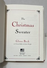 SIGNED – THE CHRISTMAS SWEATER by Glenn Beck 2008 HCDJ