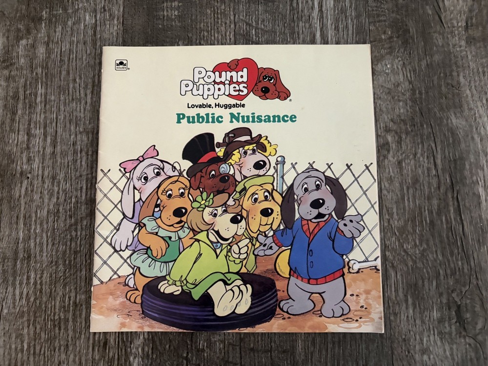 1987 A Golden Book Pound Puppies Public Nuisance Paperback Book