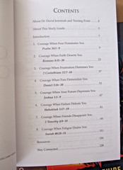 SET OF 4 DR. DAVID JEREMIAH STUDY GUIDES COURAGE TO CONQUER + 1CD