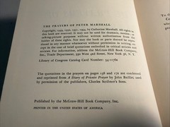 The Prayers of Peter Marshall Catherine Marshall 1954 hardcover – No dust jacket