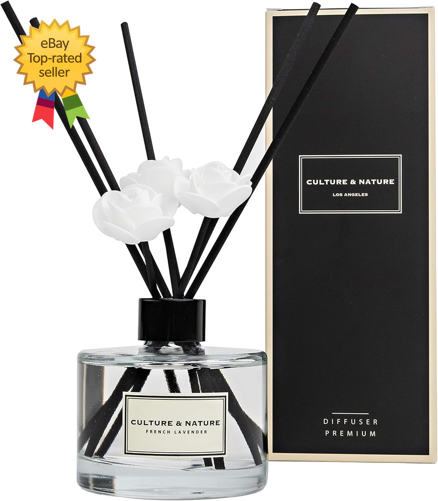 Reed Diffuser Set 6.7Oz 200Ml French Lavender Scented Diffuser with Sticks Home