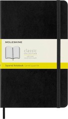 Classic Notebook, Soft Cover, Large (5″ x 8.25″) Squared/Grid, Black, 240 Pages