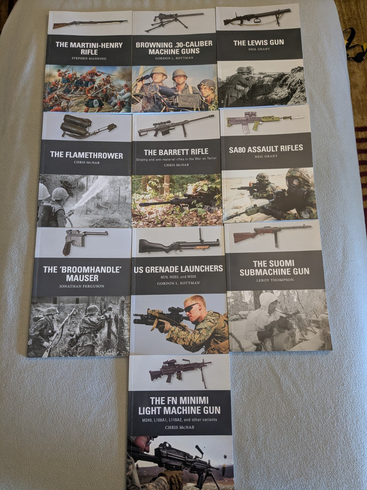 Lot of 10 Osprey WEAPONS series Illustrated Military history book 26-58
