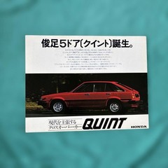 Honda Quint Car Catalog 8 Pages Old Vehicle Brochure with Dealer Stamp